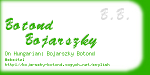 botond bojarszky business card